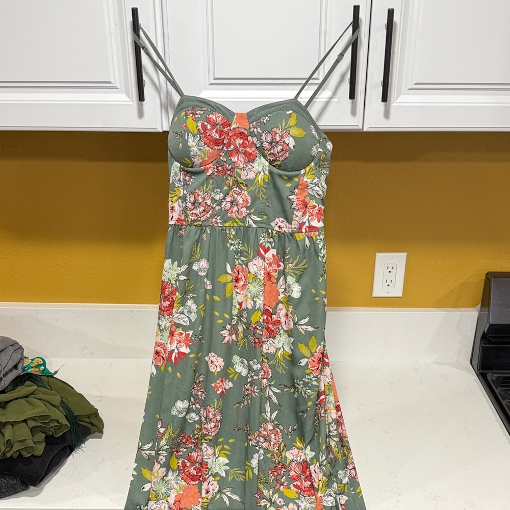 Floral Maxi Dress with Spaghetti Straps